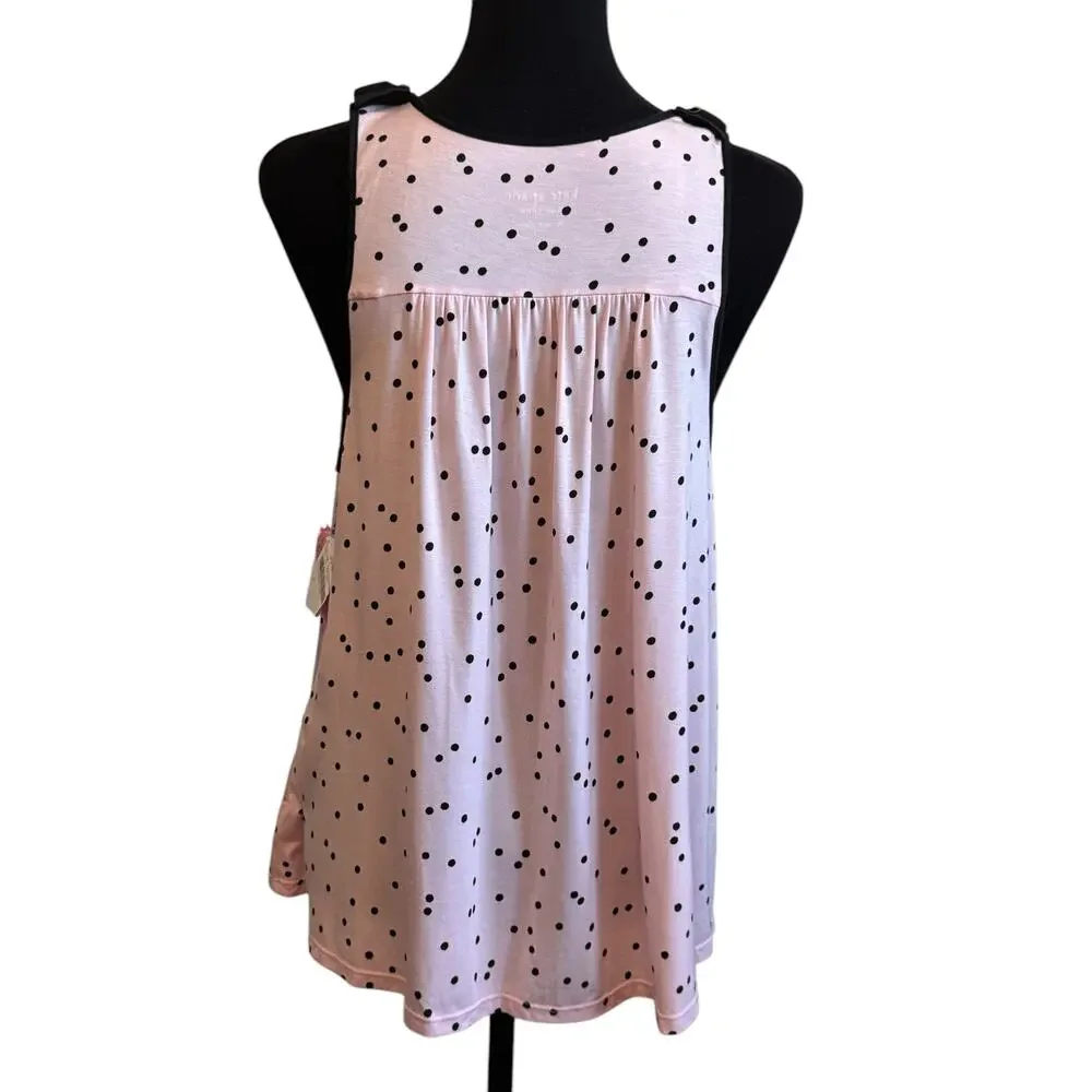 NEW KATE SPADE Dot-Print Jersey Knit Modal PJ top ONLY Size Medium